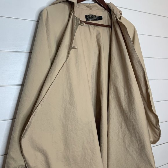 CASCO BAY WOOL WORKS Cape One Size Khaki Beige Horn Toggle Buttons Circular VTG - Picture 9 of 9
